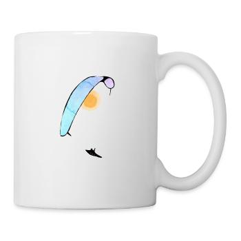Gleitschirm Berge Freiheit paragliding - Tasse - Weiß - Rechts