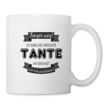 Ich habe eine verrückte Tante - Tasse - Weiß - Rechts