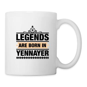 Legends are born in Yennayer - Mug - white - Right