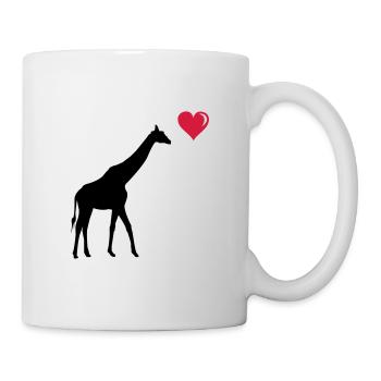 girafe love - Mug blanc - blanc - Droite