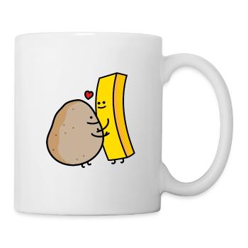 Paire de frites et pommes de terre - Mug blanc - blanc - Droite