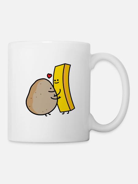 Paire de frites et pommes de terre - Mug blanc - blanc