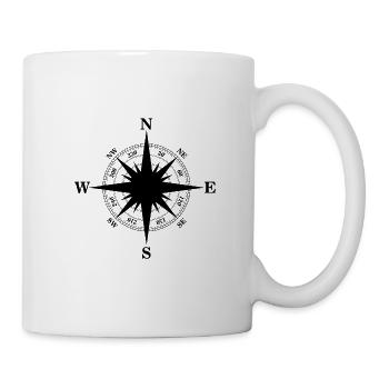 Kompass reise Himmelsrichtung - Tasse - Weiß - Rechts