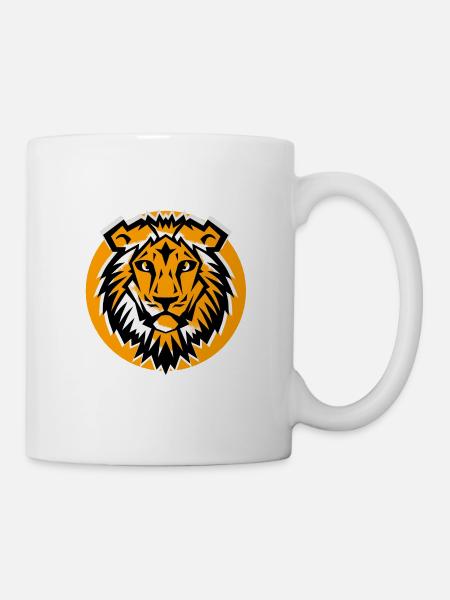 lion tete animal lionne 404 o - Mug blanc - blanc