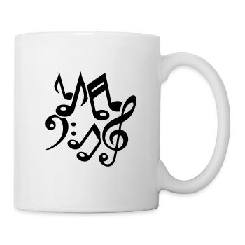 Musical notes notes clef music - Mug - white - Right