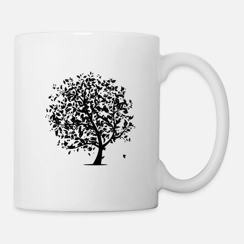 Laubbaum - Tasse - Weiß