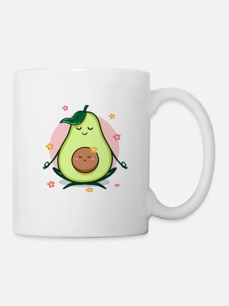 Yoga maman enfant avocat enceinte - Mug blanc - blanc