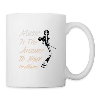 La musique est la réponse - Mug blanc - blanc - Droite