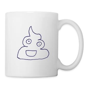poop shitty Desing 32 - Tasse - Weiß - Rechts