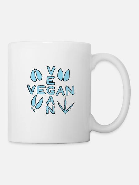 vegan vegan - Tasse - Weiß