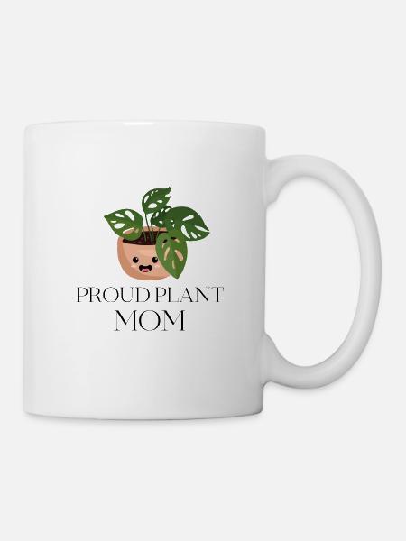 Proud Plant Mom schwarz - Tasse - Weiß