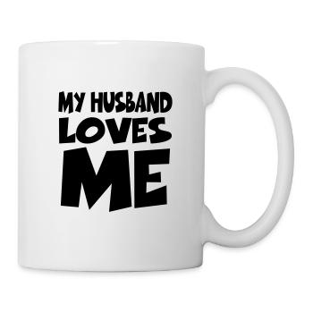 My husband loves me - Tasse - Weiß - Rechts