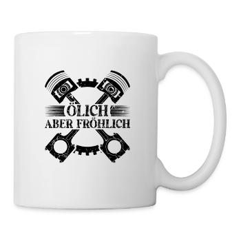 Auto Schrauber Tuner Mechaniker Ölich - Tasse - Weiß - Rechts