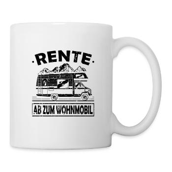 Rente mit Wohnmobil - Tasse - Weiß - Rechts