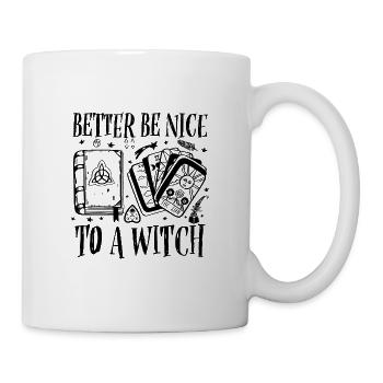 Be nice to a witch | Witches Gift Idea - Mug - white - Right