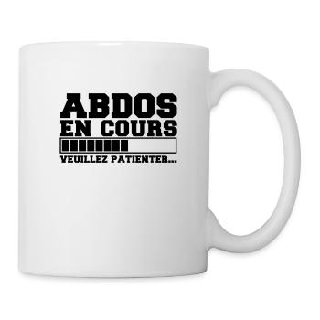 abdos en cours veuillez patienter, musculation - Mug blanc - blanc - Droite