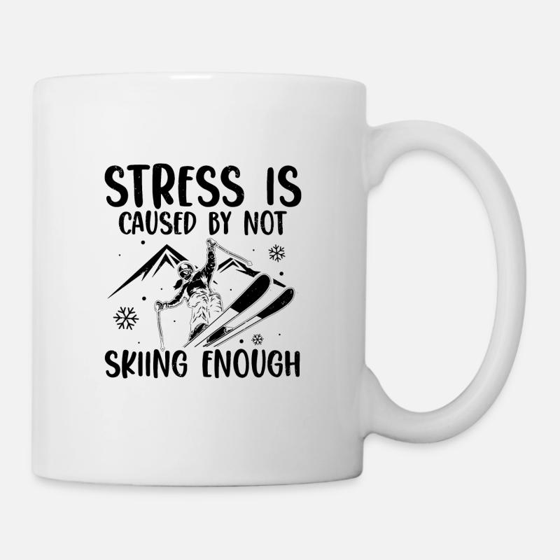 Skifahren - Tasse - Weiß