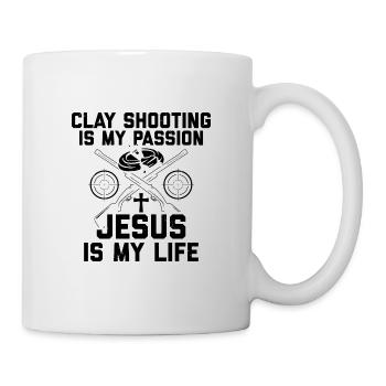 Clay pigeon shooting | Skeet Shooting Sports Gift Idea - Mug - white - Right