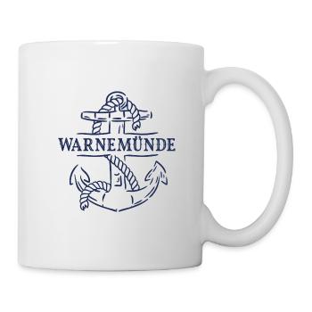 Anker Warnemünde Ostsee als Souvenir - Tasse - Weiß - Rechts