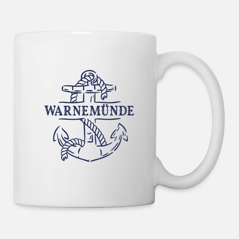 Anker Warnemünde Ostsee als Souvenir - Tasse - Weiß