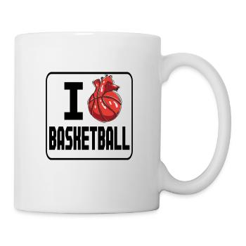 Ich Liebe Basketball Basketballer Geschenkidee - Tasse - Weiß - Rechts