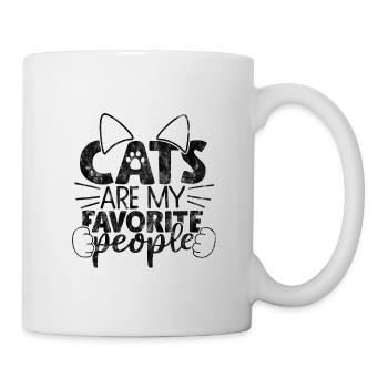 cats are my favorite people - Cat sayings - Mug - white - Right
