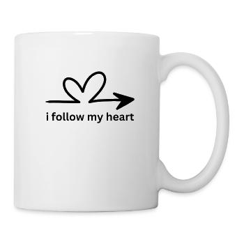 I follow my heart. - Mug - white - Right