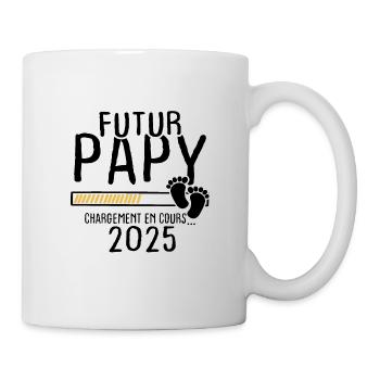 Futur Papy 2025 - Mug blanc - blanc - Droite