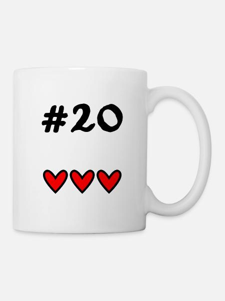 20 JAHRE. 20-JÄHRIGES JUBILÄUM. GEBURTSTAG 20 JAHRE. 20 - Tasse - Weiß
