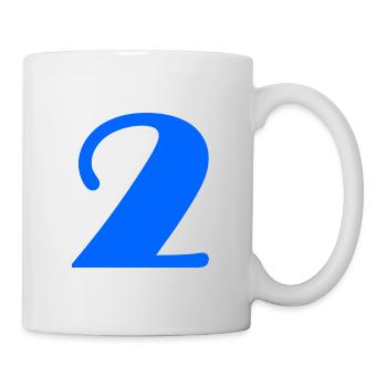 2 JAHRE. 2. JUBILÄUM. GEBURTSTAG 2 JAHRE. 2 - Tasse - Weiß - Rechts