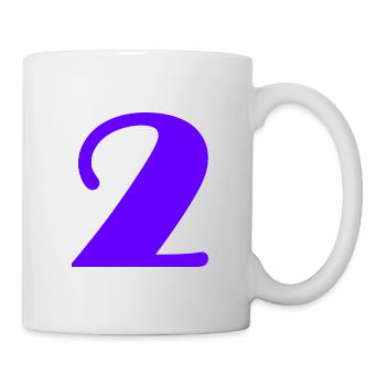 2. 2 JAHRE. 2. JUBILÄUM. GEBURTSTAG 2 JAHRE - Tasse - Weiß - Rechts