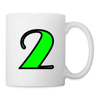 2 JAHRE. 2. JUBILÄUM. GEBURTSTAG 2 JAHRE. 2 - Tasse - Weiß - Rechts