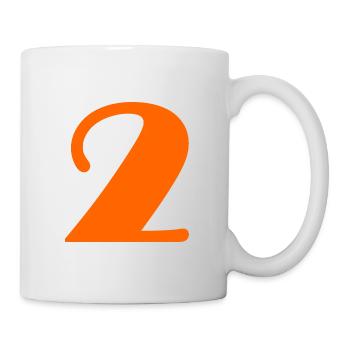 2. HAPPY BIRTHDAY. JOYEUX ANNIVERSAIRE. CHIFFRE - Mug blanc - blanc - Droite