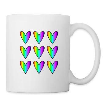 HEART. HEARTS. SAINT VALENTINE. LOVE. LOVE. CHRISTMAS - Mug - white - Right