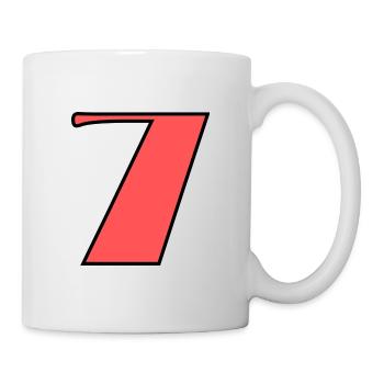 7 YEARS. 7th ANNIVERSARY. BIRTHDAY 7 YEARS. 7 - Mug - white - Right