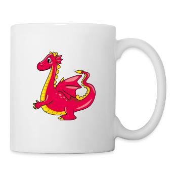 Dragon mignon caricatural - Mug blanc - blanc - Droite