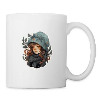 Fille d’hiver - Mug blanc - blanc - Droite
