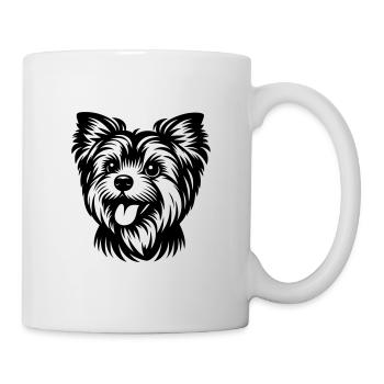 Yorkshire Terrier Drawing Head - Mug - white - Right