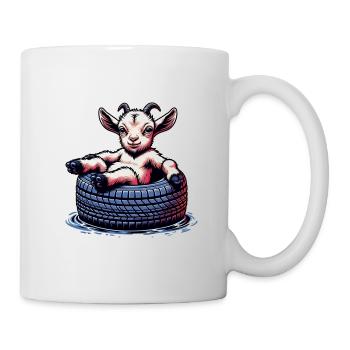 Funny Goat Animal Lover Farm Design - Mug - white - Right
