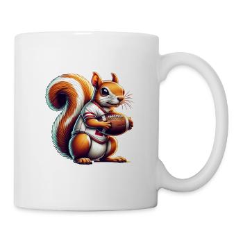 American Football Squirrel Nuts Animal Lover - Mug - white - Right