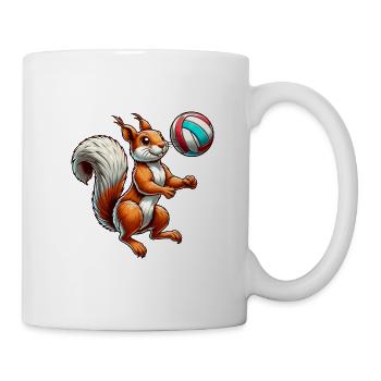 Joueur de volley-ball Squirrel Nuts Animal Love - Mug blanc - blanc - Droite