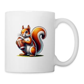 American Football Squirrel Nuts Animal Lover - Mug - white - Right