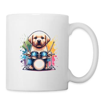 Cool Labrador Drummer - Mug - white - Right