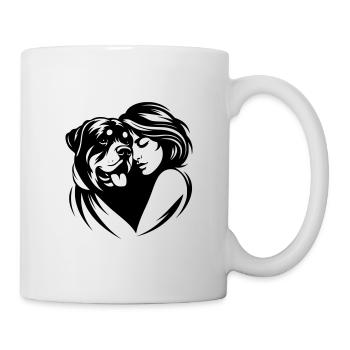 Rottweiler Mom - dogmom vector design - Mug - white - Right