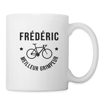 Frédéric vélo meilleur grimpeur velo cycliste - Mug blanc - blanc - Droite
