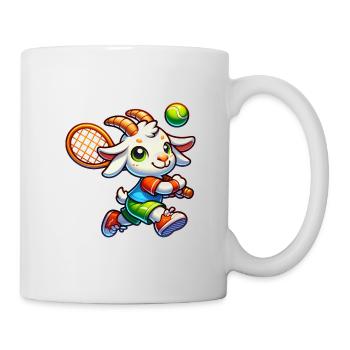 Ziege Tennis Spieler Sport Design - Tasse - Weiß - Rechts
