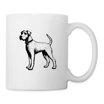 Airedale Terrier Hund - Tasse - Weiß - Rechts