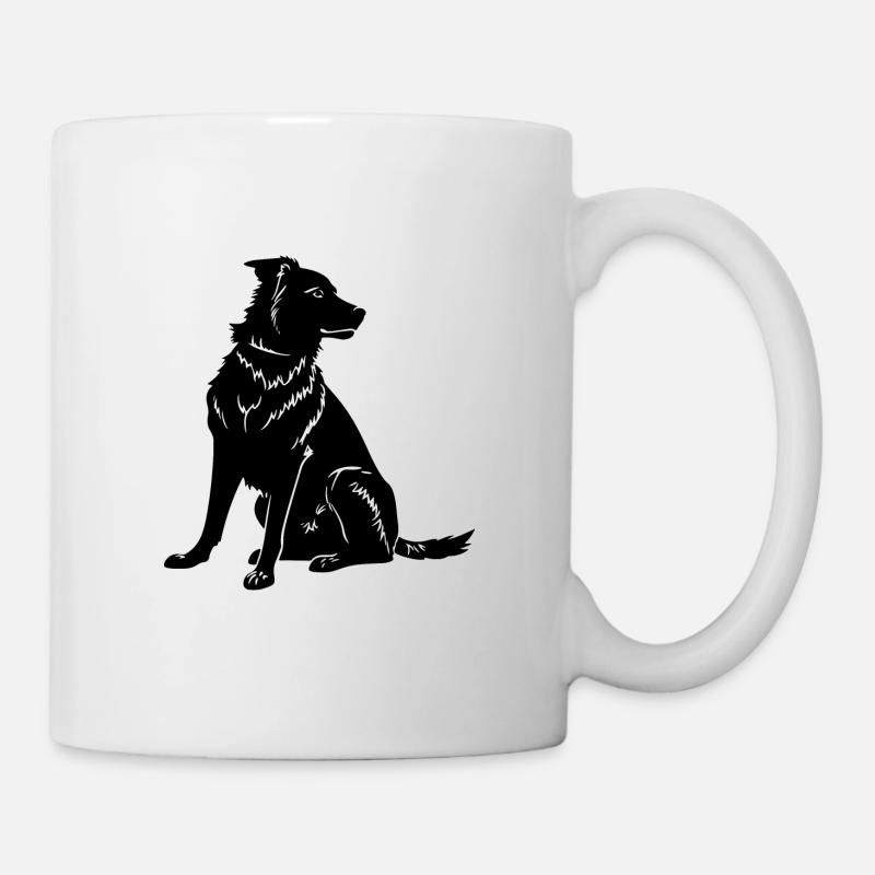 Chien Border Collie - Mug blanc - blanc