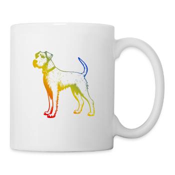 Airedale Terrier Hund Bunt - Tasse - Weiß - Rechts