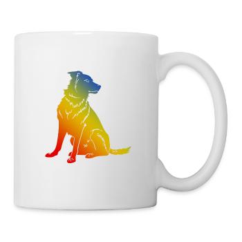 Border Collie Hund - Tasse - Weiß - Rechts